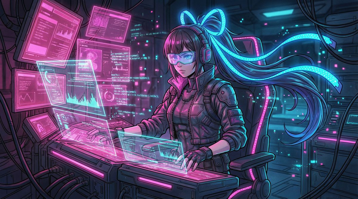 暗网动漫-赛博幻境霓虹少女